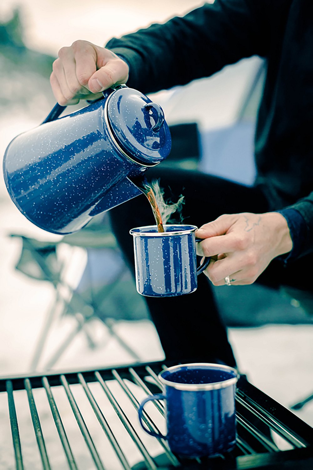Stansport Enamel 8-Cup Coffee Pot Percolator - view number 3