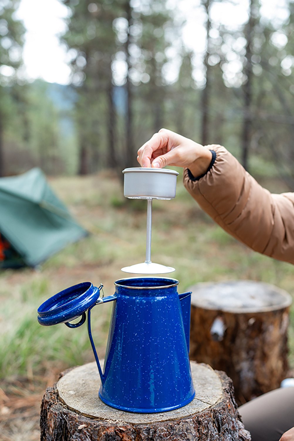 Stansport Enamel 8-Cup Coffee Pot Percolator - view number 6