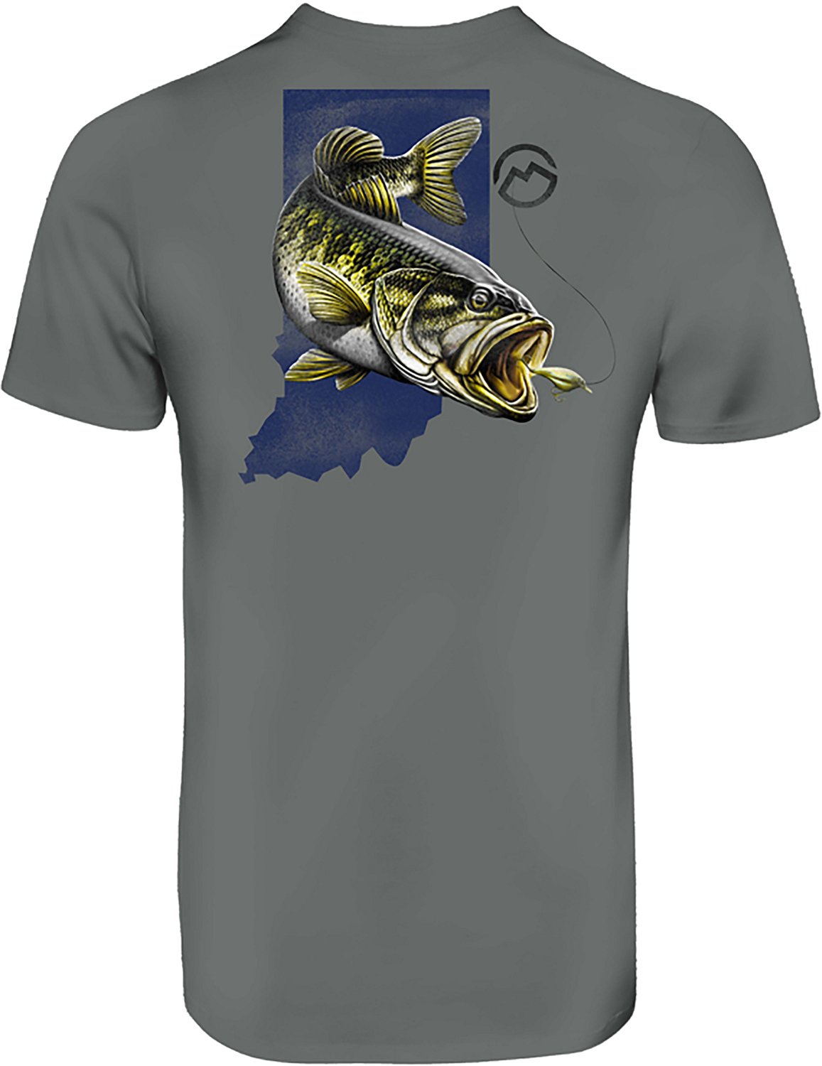 Magellan Outdoors Men's Indiana Bass Overlap State Graphic T-shirt - view number 3