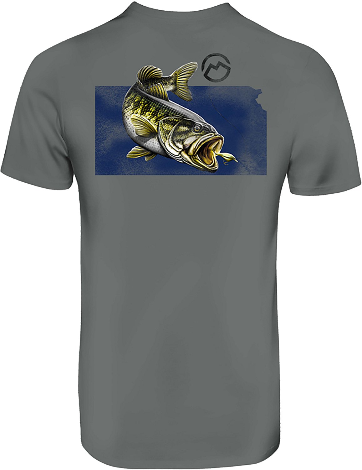 Magellan Outdoors Men's Kansas Bass Overlap State Graphic T-shirt - view number 3