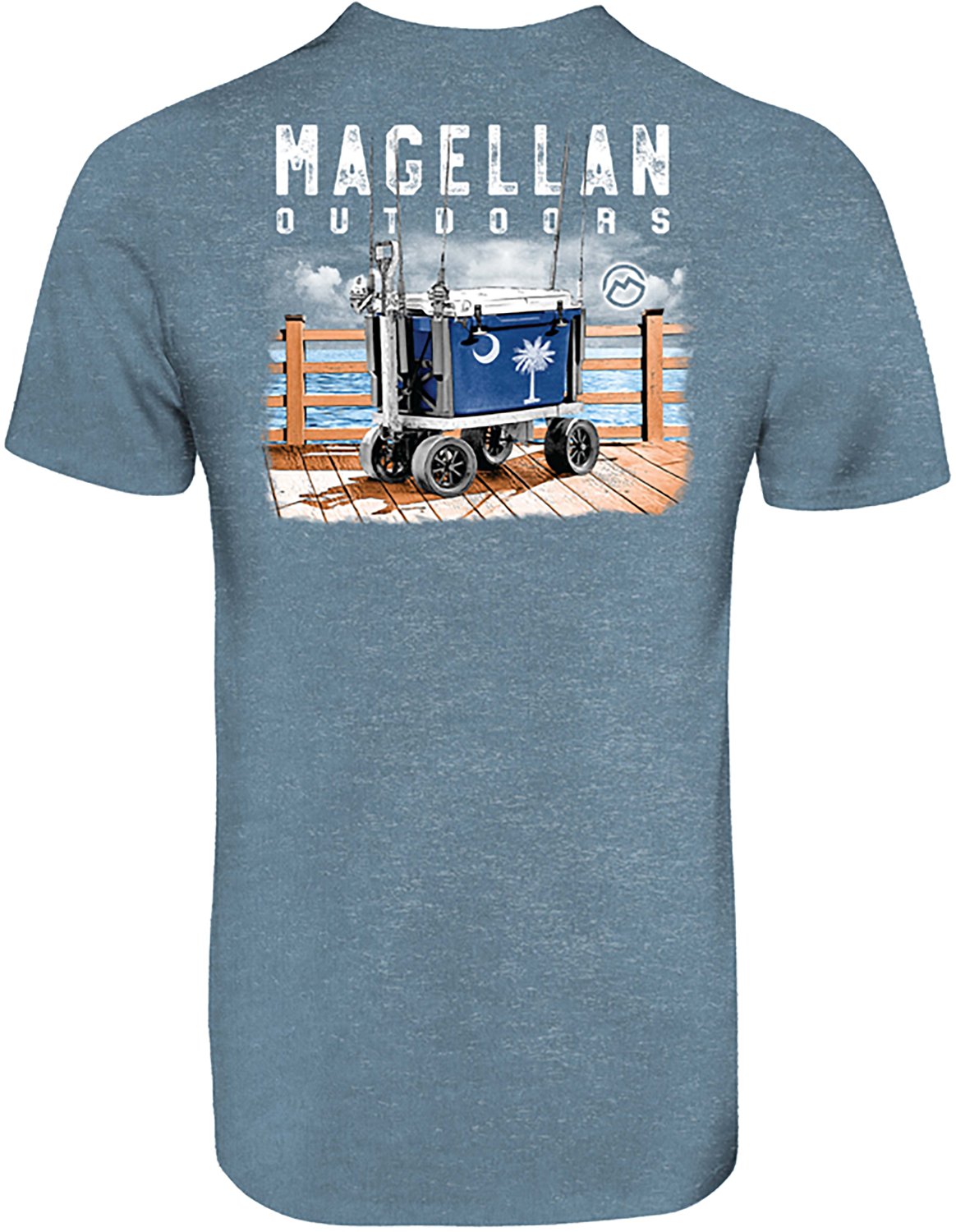 Magellan Outdoors Men's South Carolina Fishing Cart State T-shirt - view number 3