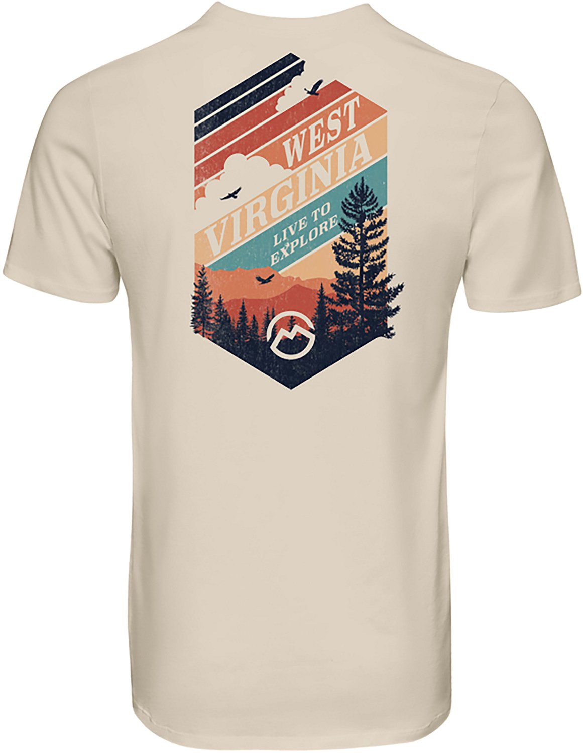 Magellan Outdoors Men's West Virginia Badge Zonal State T-shirt - view number 2