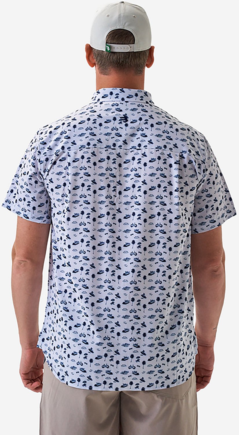 BURLEBO Men's Performance Button-Up Short Sleeve Shirt                                                                           - view number 2