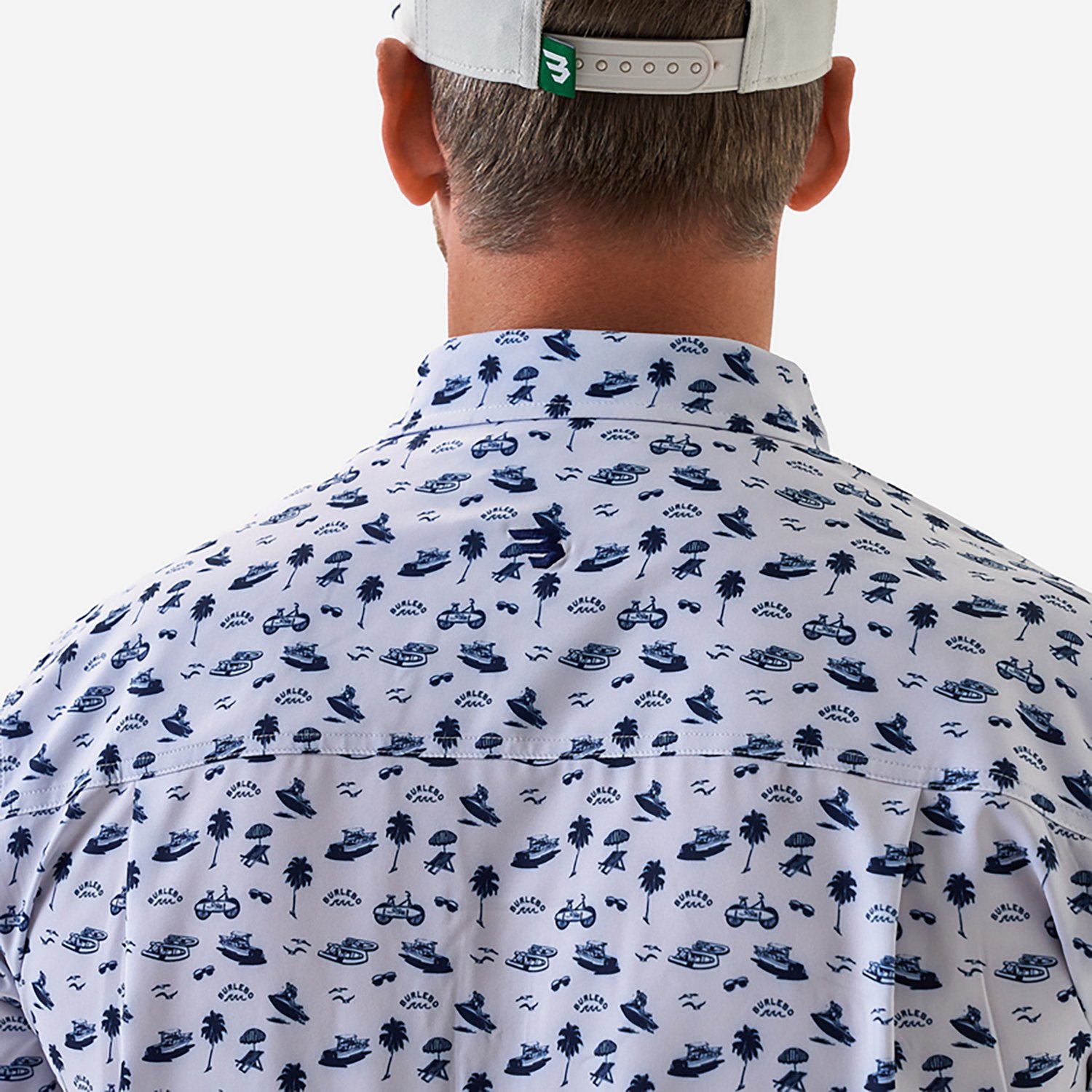 BURLEBO Men's Performance Button-Up Short Sleeve Shirt                                                                           - view number 4