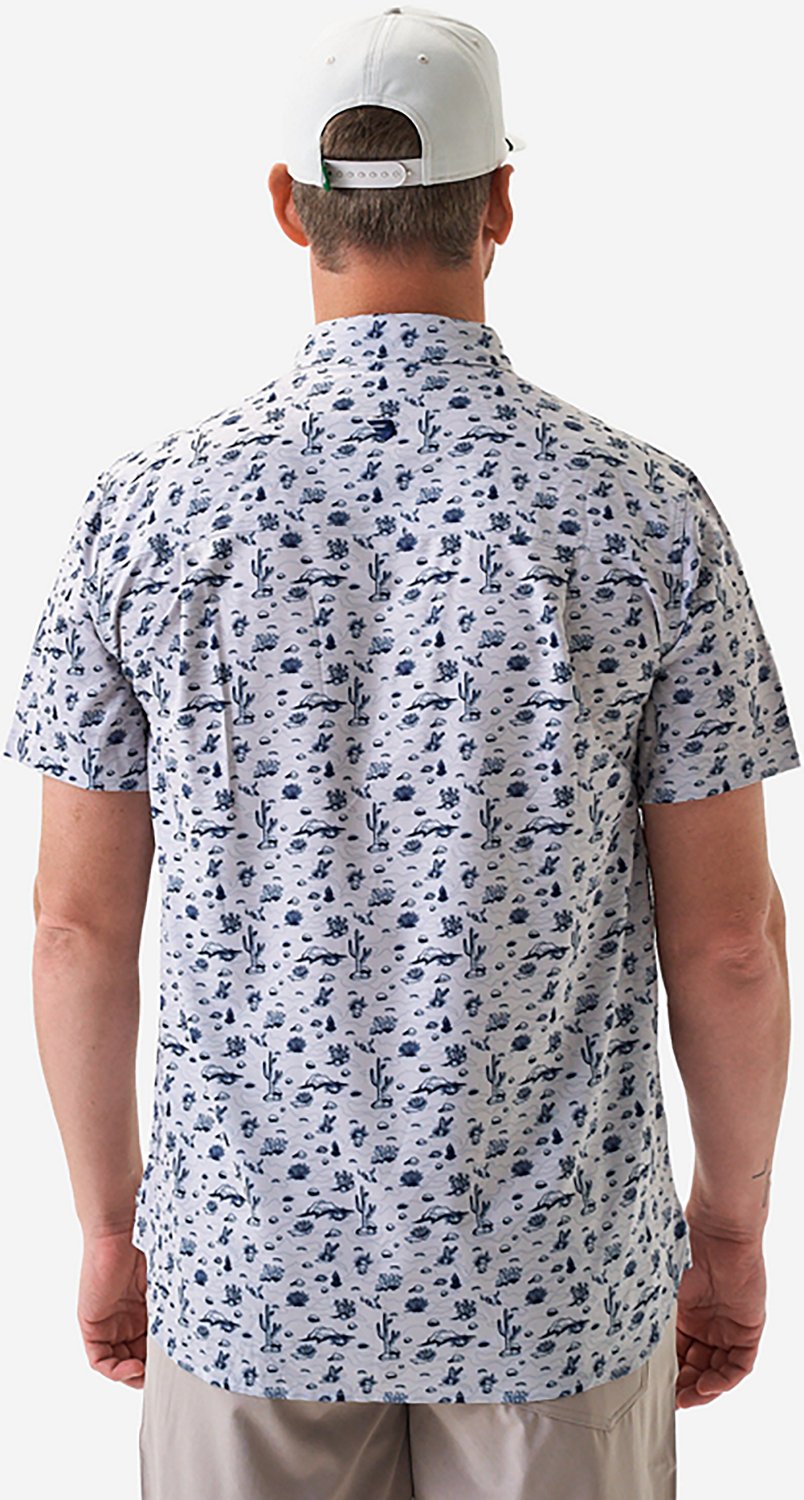 BURLEBO Men's Performance Button-Up Short Sleeve Shirt                                                                           - view number 2