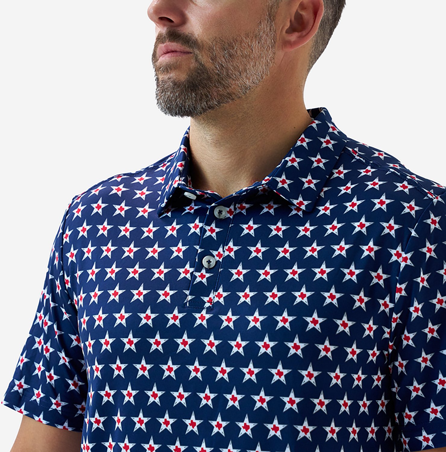 BURLEBO Men's Texas Pride Performance Polo Shirt - view number 4