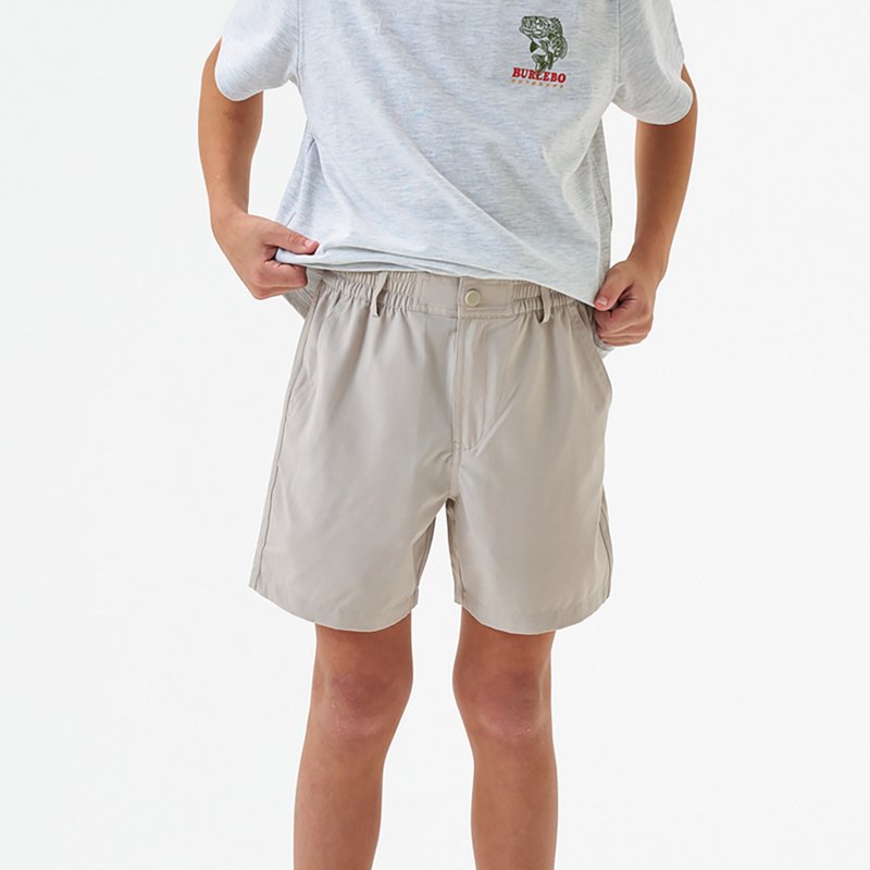 BURLEBO Everyday Shorts for Toddlers - Light Khaki/Old Glory Pocket