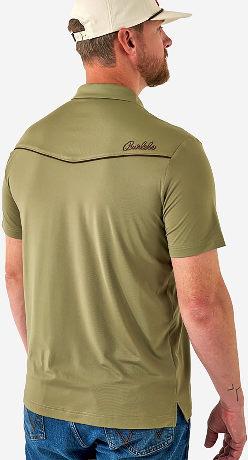 Burlebo Men's Peal Snap Performance Short Sleeve Polo Shirt - view number 2