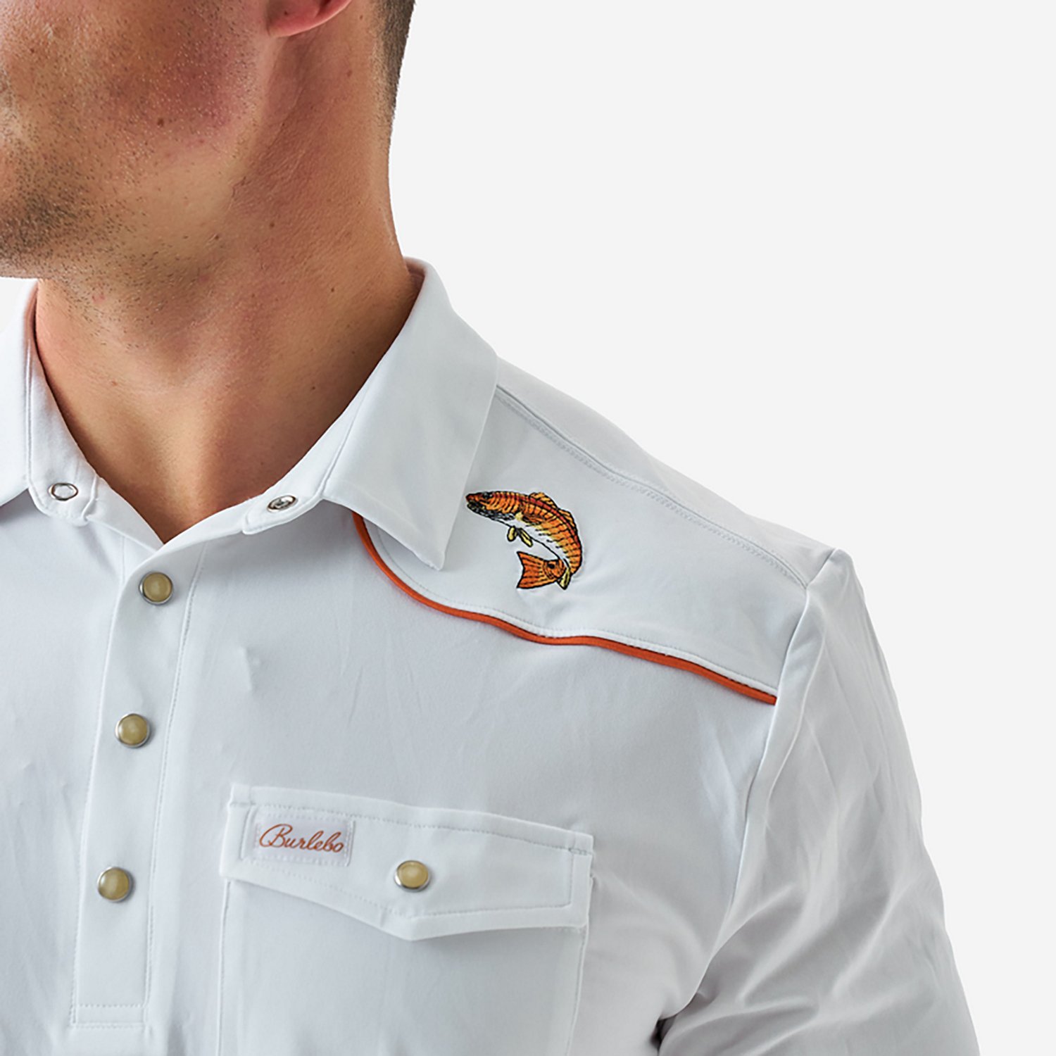 Burlebo Men's Peal Snap Performance Short Sleeve Polo Shirt - view number 5