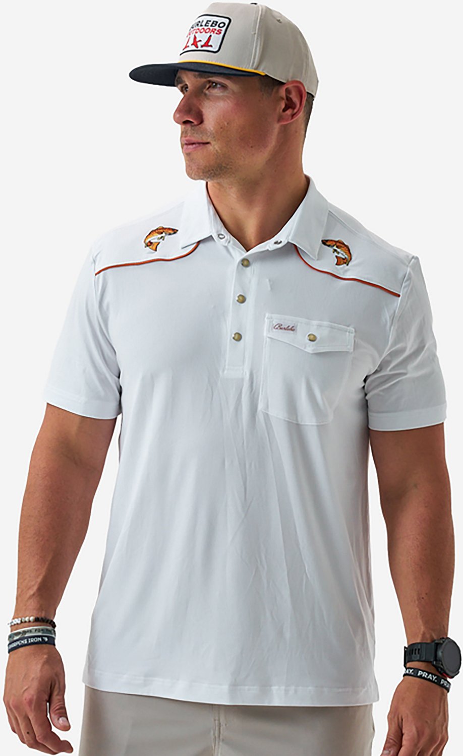 Burlebo Men's Peal Snap Performance Short Sleeve Polo Shirt - view number 3