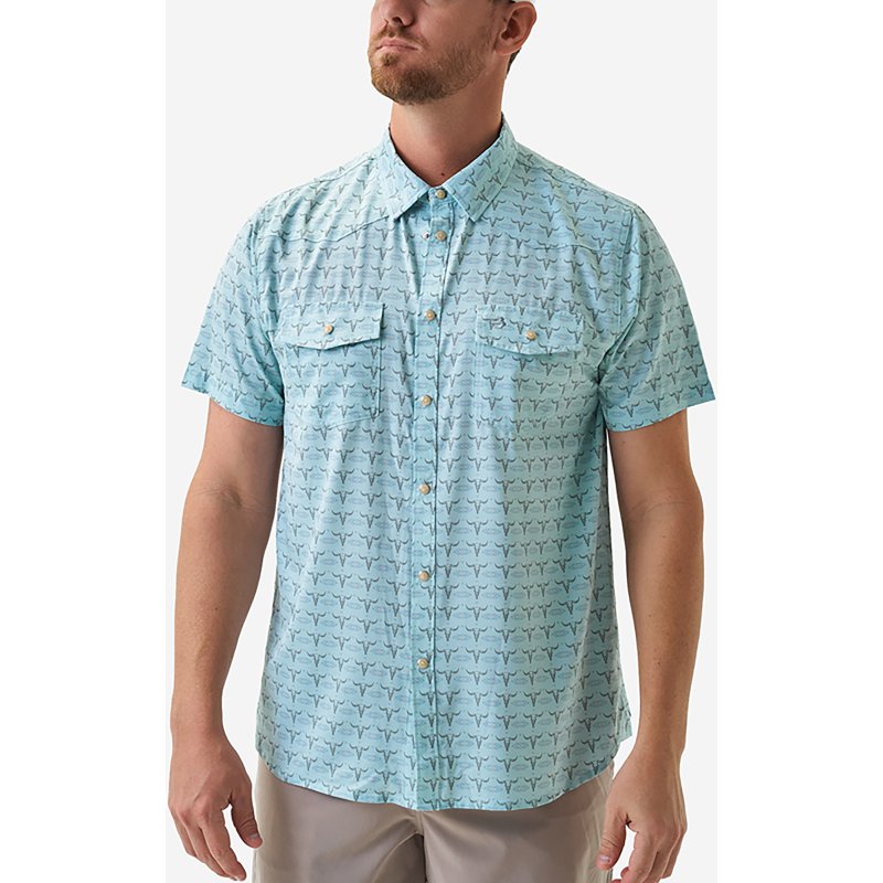 BURLEBO Performance Western Short-Sleeve Button-Down Shirt - The Rancher