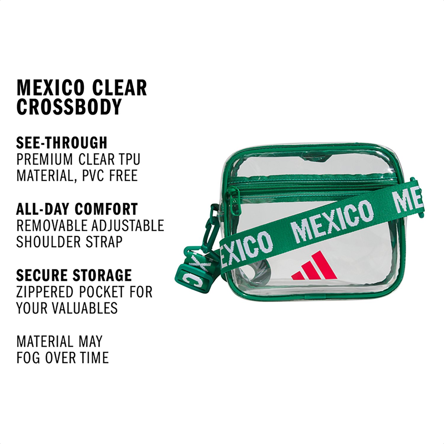 adidas World Cup Mexico Clear Crossbody Bag - view number 5