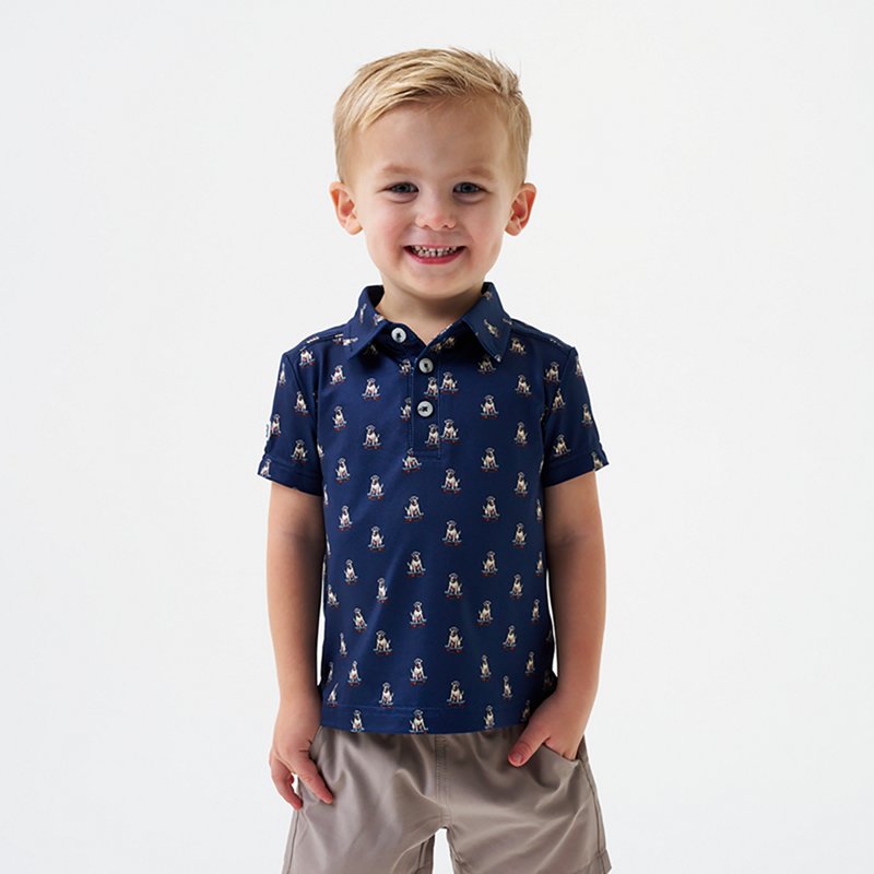 BURLEBO Performance Polo for Kids - Skate Dog