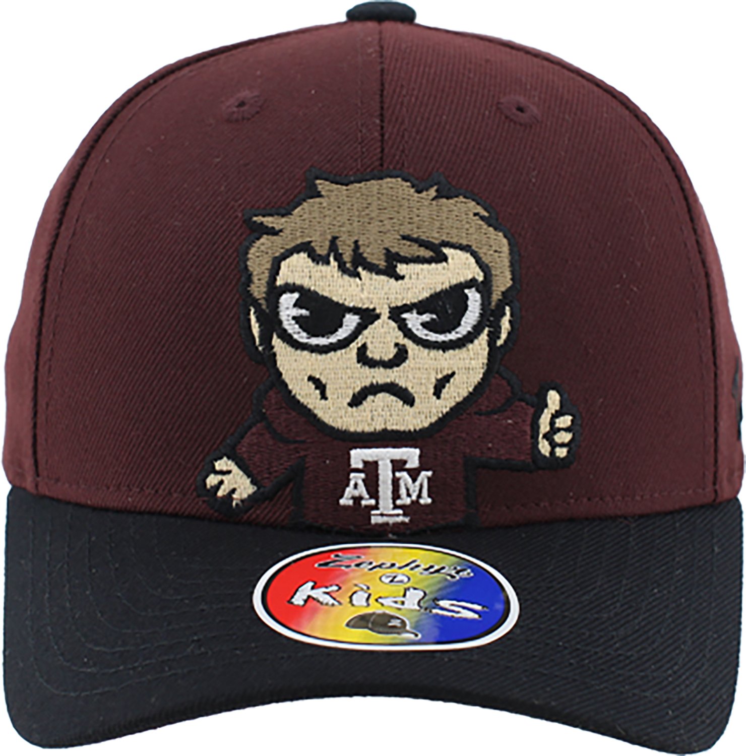 Zephyr Youth Texas A&M Cartoon Mascot Adjustable Cap