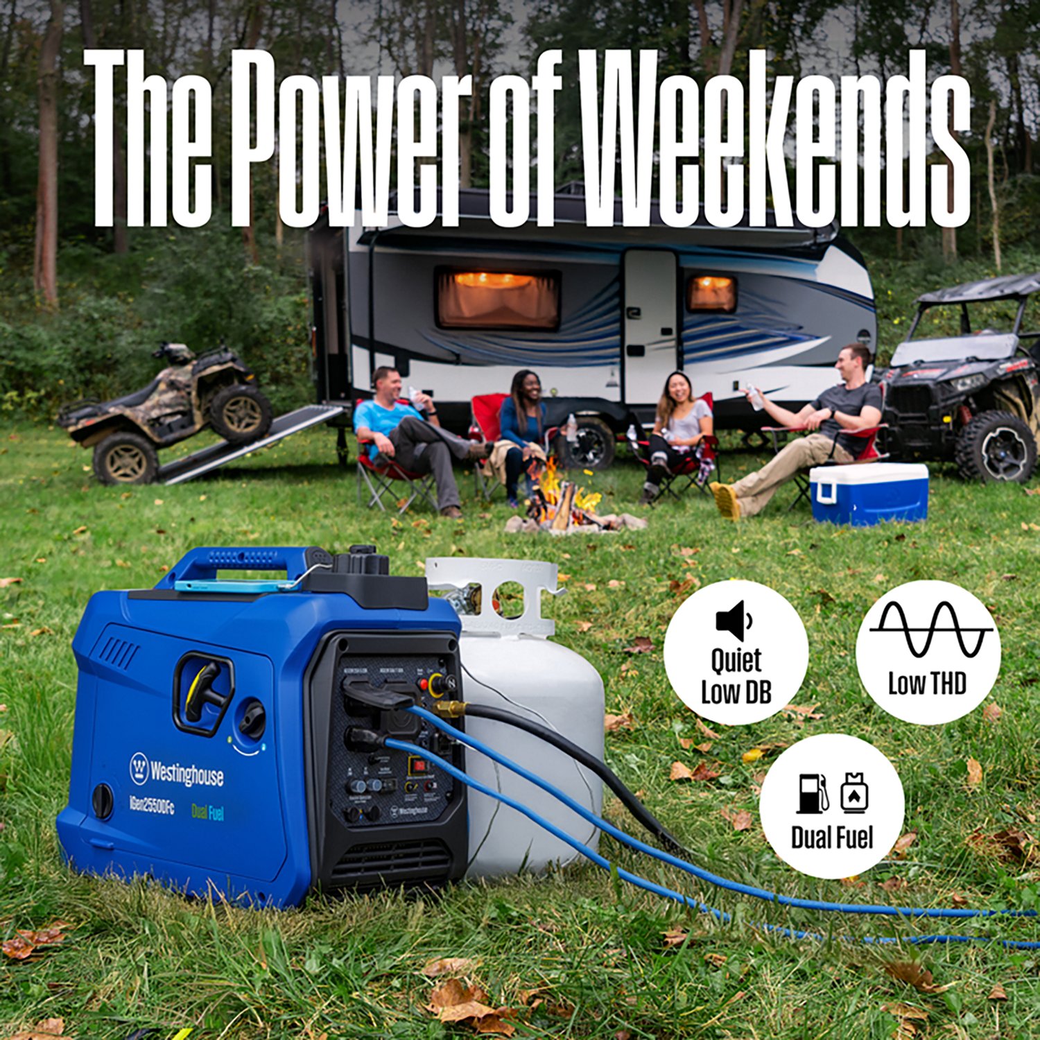 Westinghouse 2550W Recoil Start Dual Fuel Gas and Propane Powered Portable Inverter Generator - view number 4