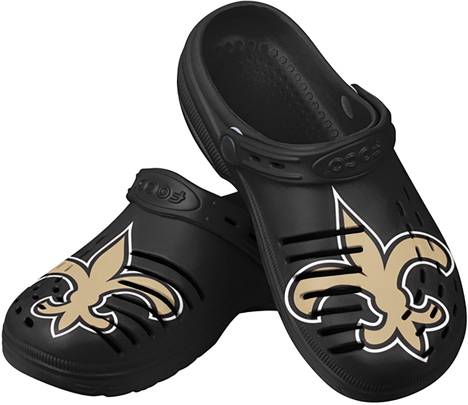 FOCO Men's New Orleans Saints Big Logo Clogs with Straps - view number 2