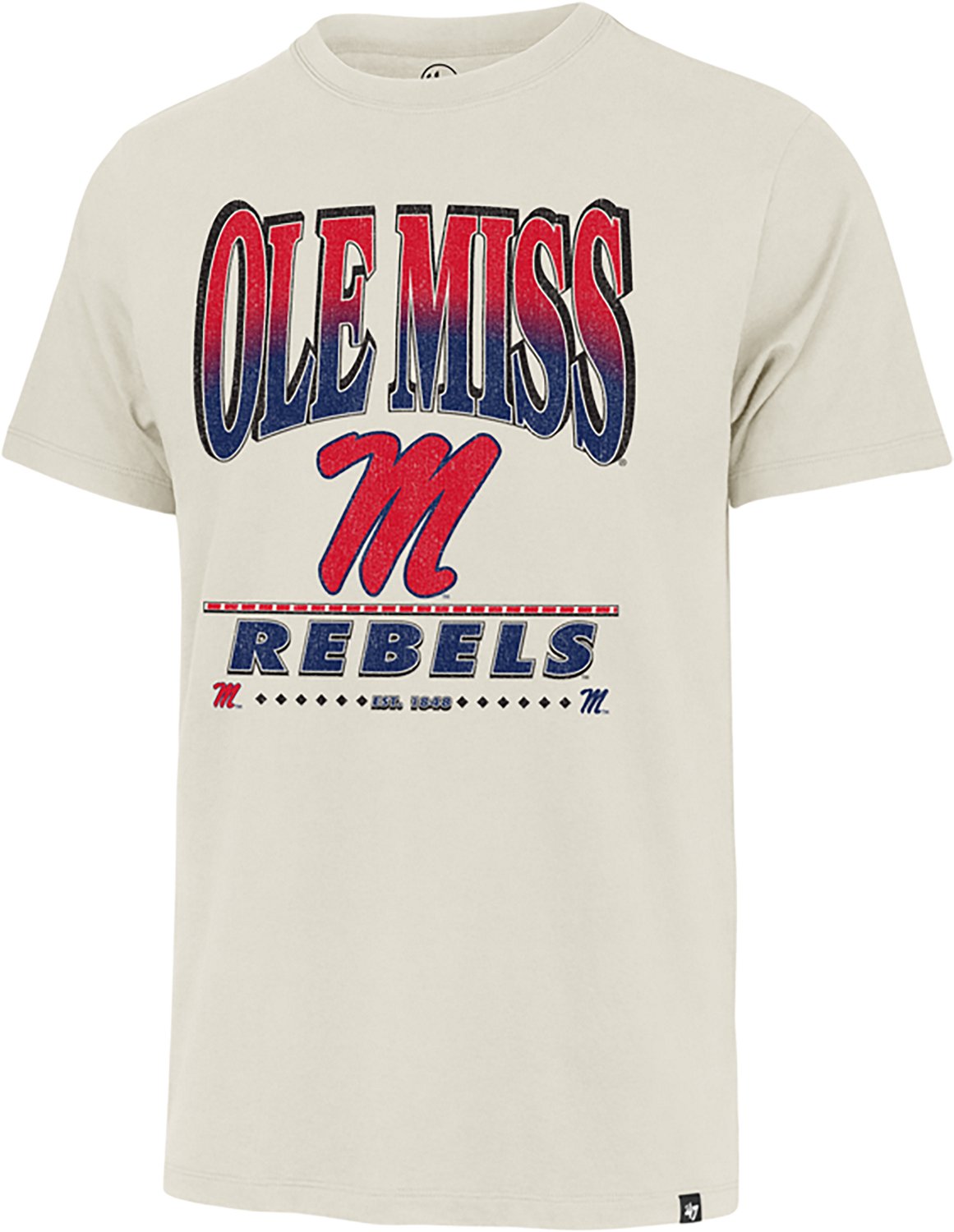 '47 Men's Ole Miss Rebels Straight Shot Two Franklin Short Sleeve T-shirt
