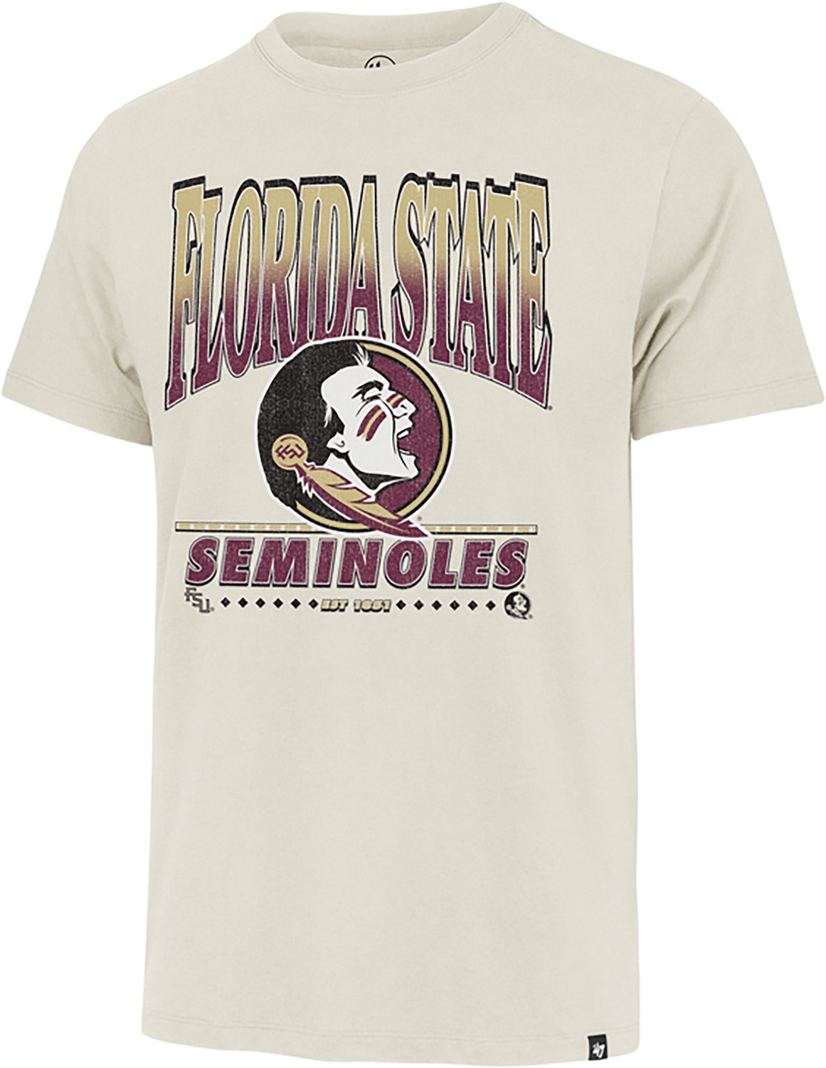 '47 Men's Florida State Seminoles Straight Shot Two Franklin Short Sleeve T-shirt