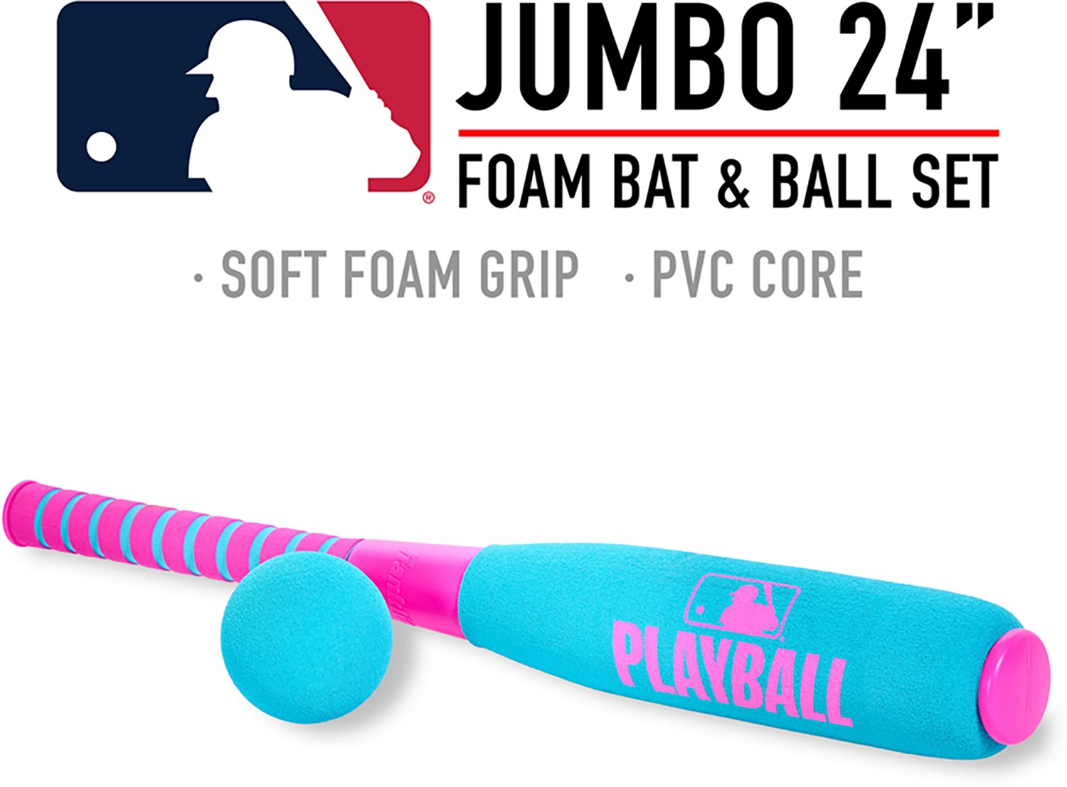 Franklin Sports MLB Play Ball 24 in Kids’ Foam Baseball Bat + Ball Set - view number 3