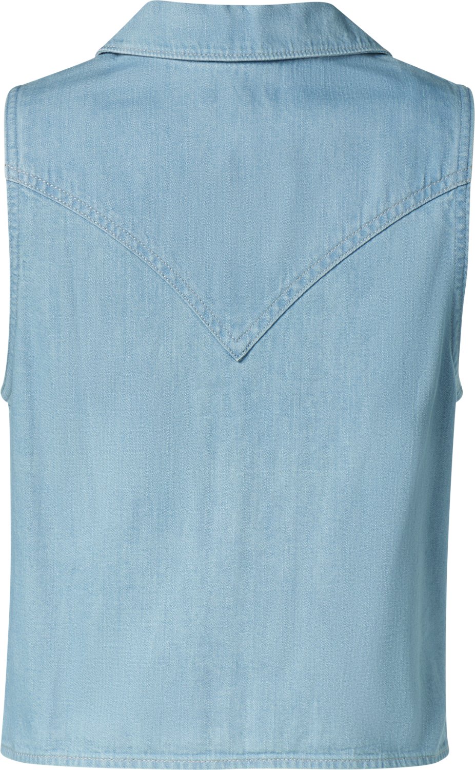 Wrangler Women's Denim Front Tie Shirt Vest - view number 2