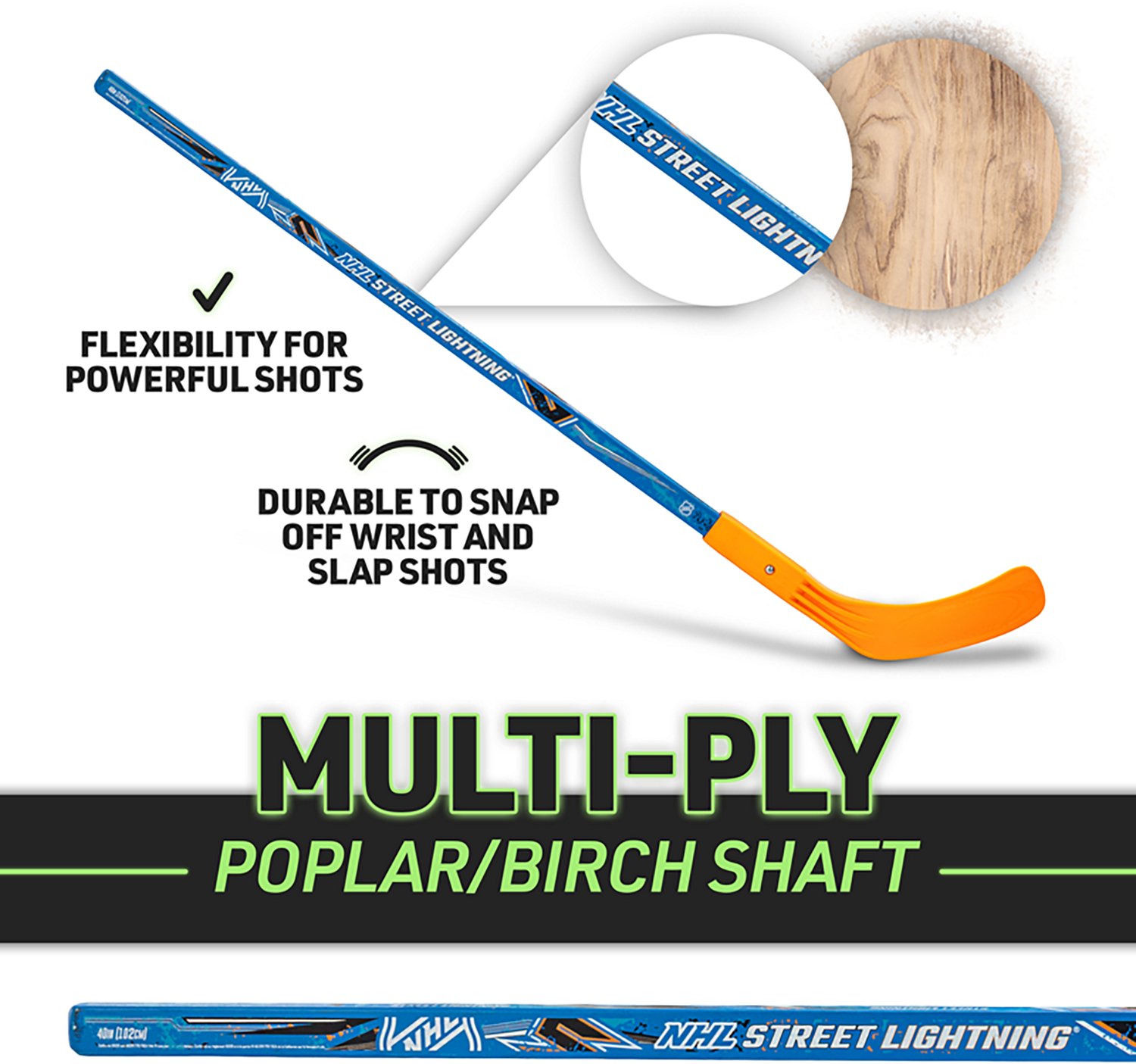 Franklin Sports Kids’ NHL Street Lightning Outdoor 40 in Hockey Stick - view number 5