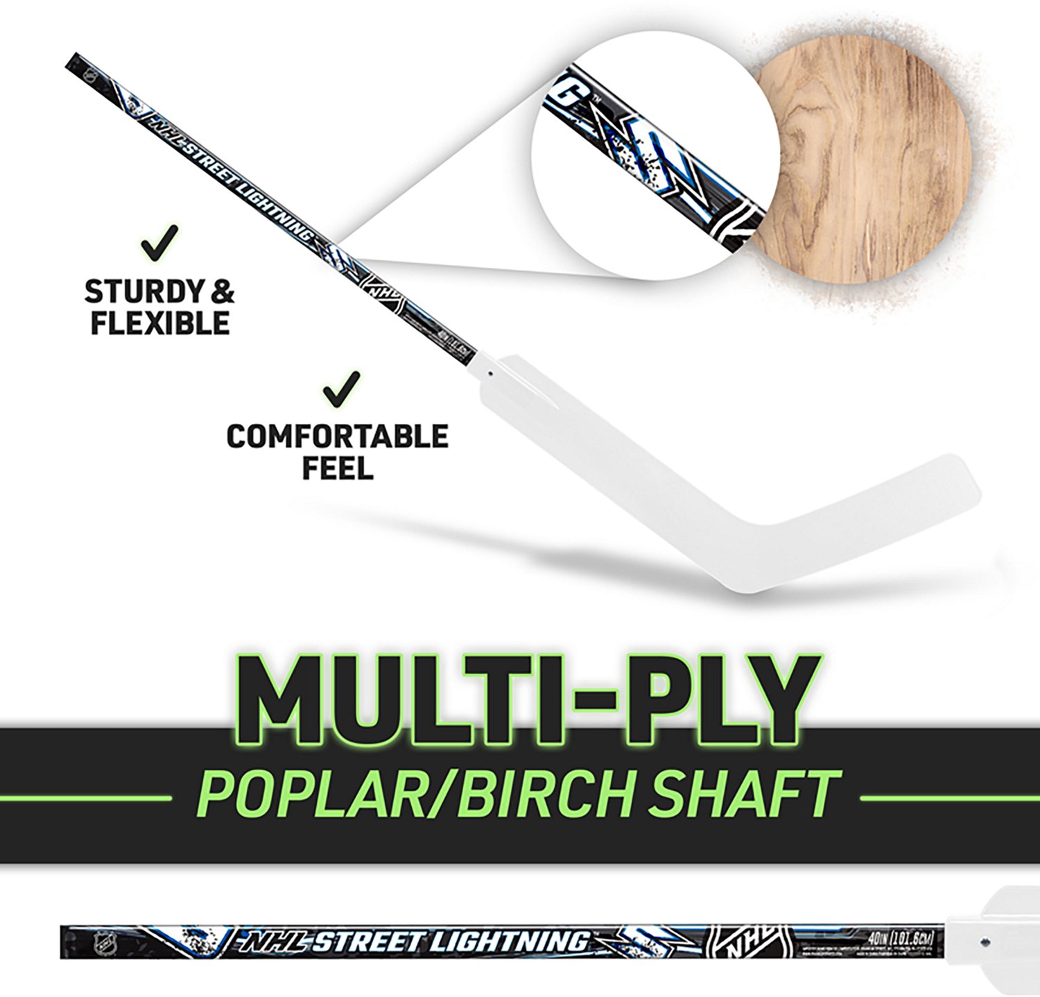 Franklin Sports Kids’ NHL Street Lightning Outdoor 40 in Hockey Stick - view number 4