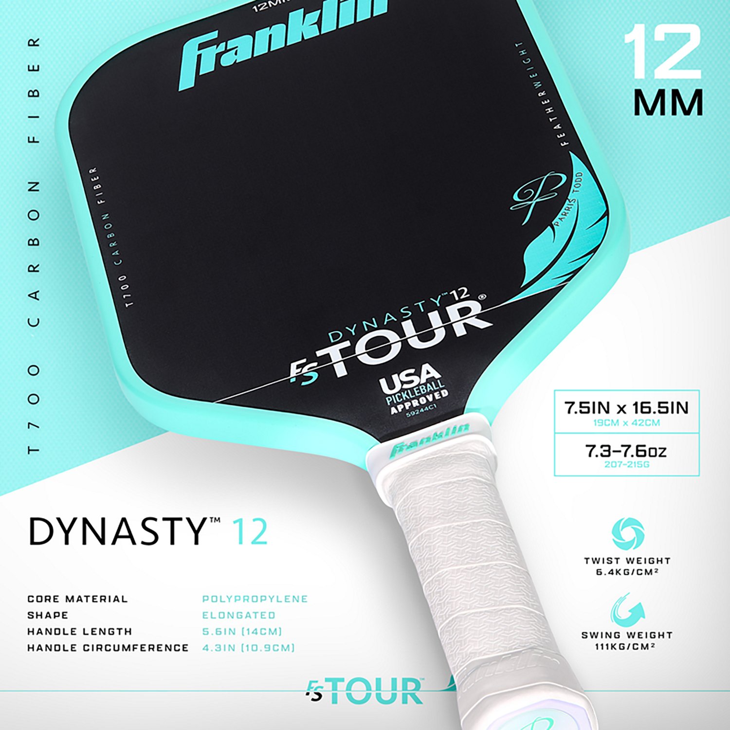 Franklin Sports Tour Dynasty Lightweight Pro Pickleball Paddle - view number 3