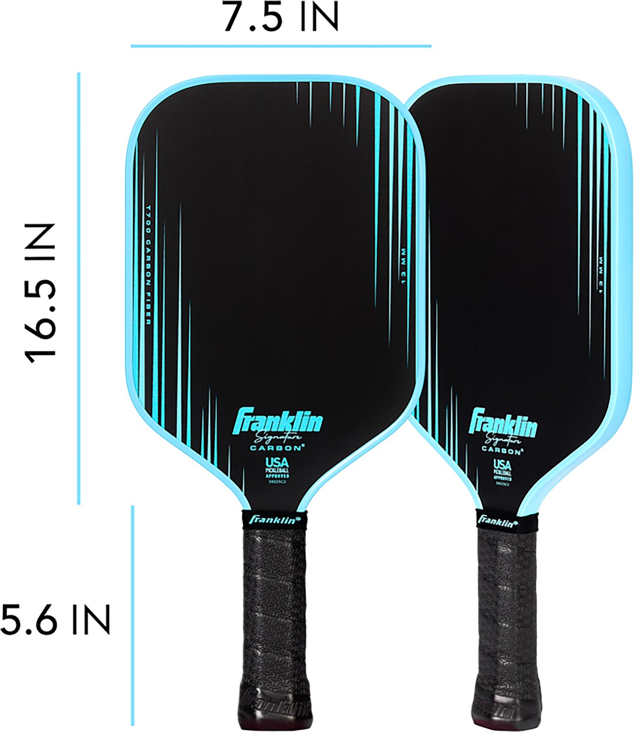 Franklin Sports Signature Carbon Series T700 Elongated 13MM Pickleball Paddle - view number 6