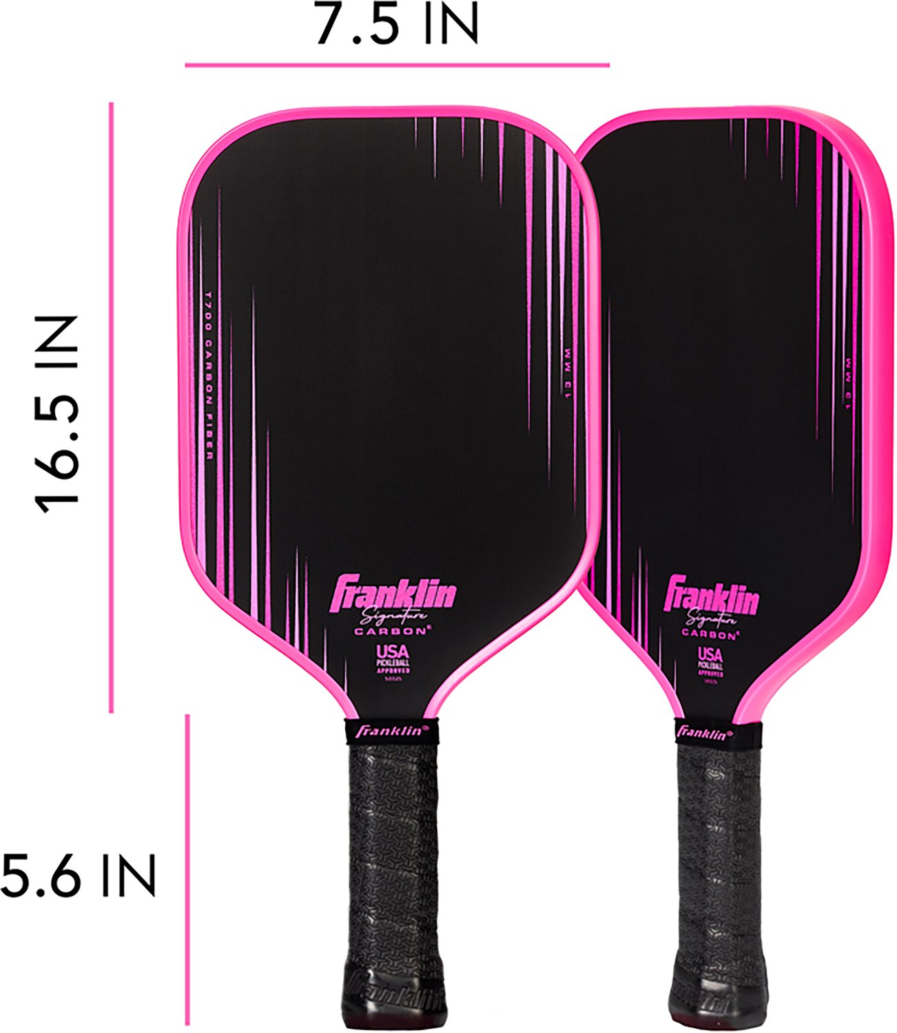 Franklin Sports Signature Carbon Series T700 Elongated 13MM Pickleball Paddle - view number 6