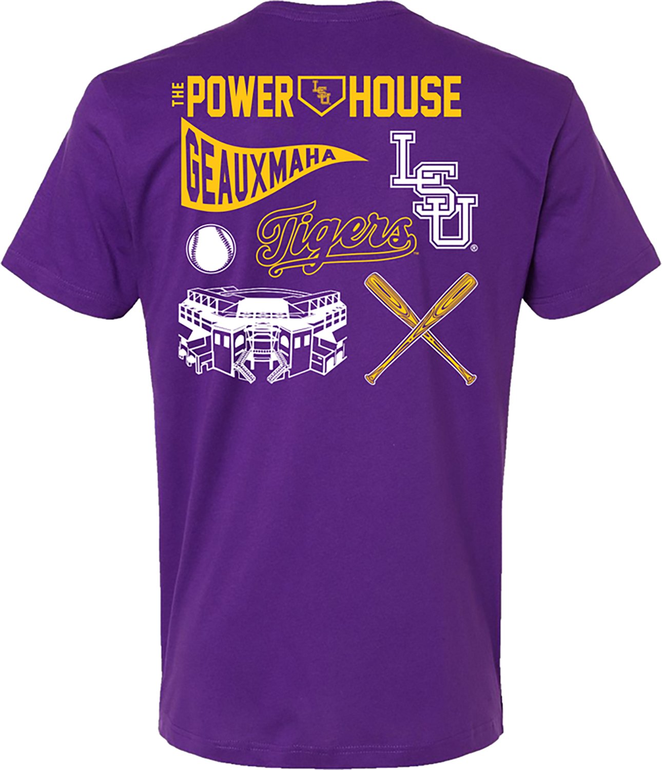 Bayou Apparel Men's Louisiana State University Multigraphic DS T-shirt - view number 3