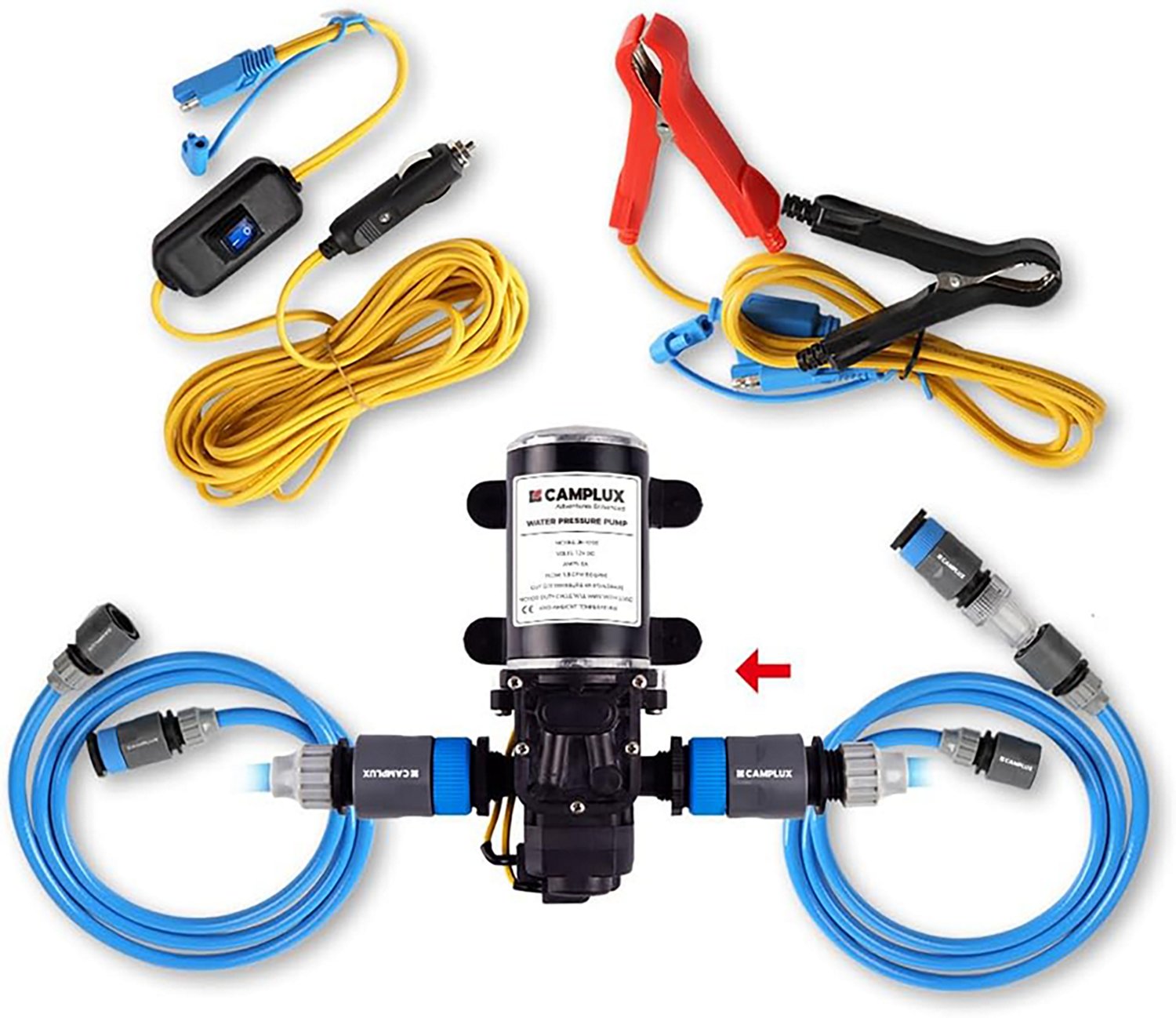 CampLux 12 Volt Water Pressure Diaphragm Pump Kit