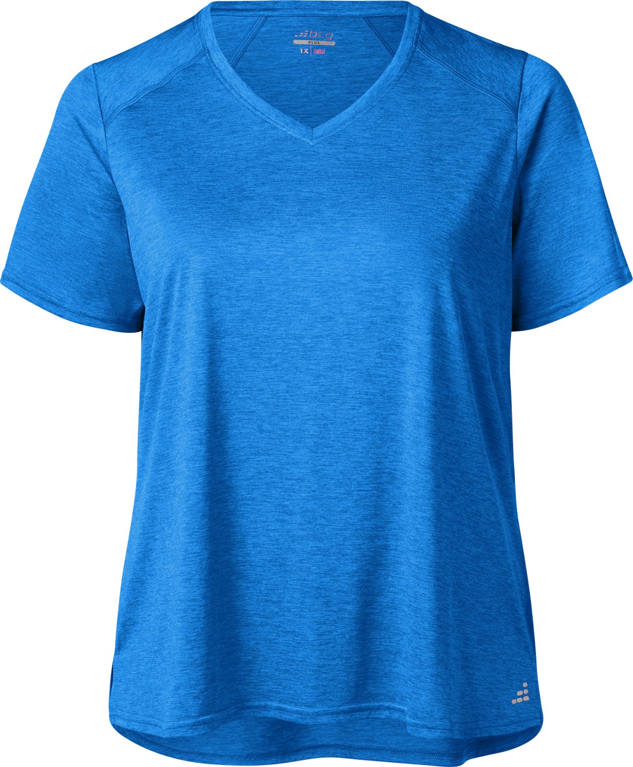 BCG Women's Plus Turbo Melange Short Sleeve T-shirt