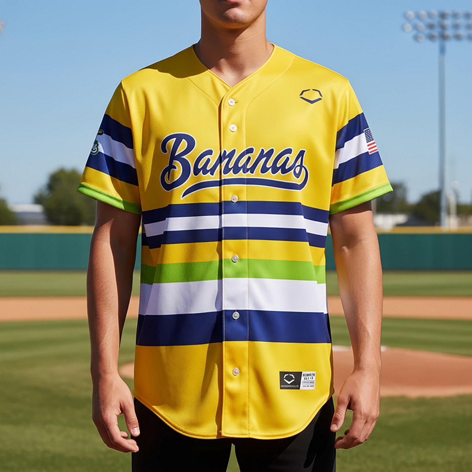 EvoShield Youth Savannah Bananas Tequila Sunrise Replica Jersey                                                                  - view number 6