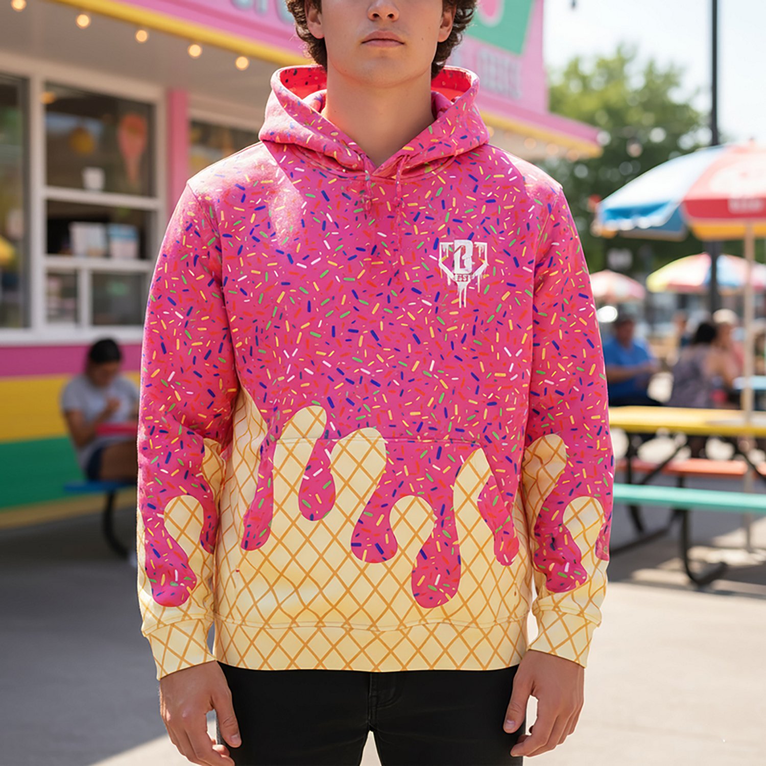 Baseball Lifestyle 101 Youth Ice Cream Hoodie  - view number 6