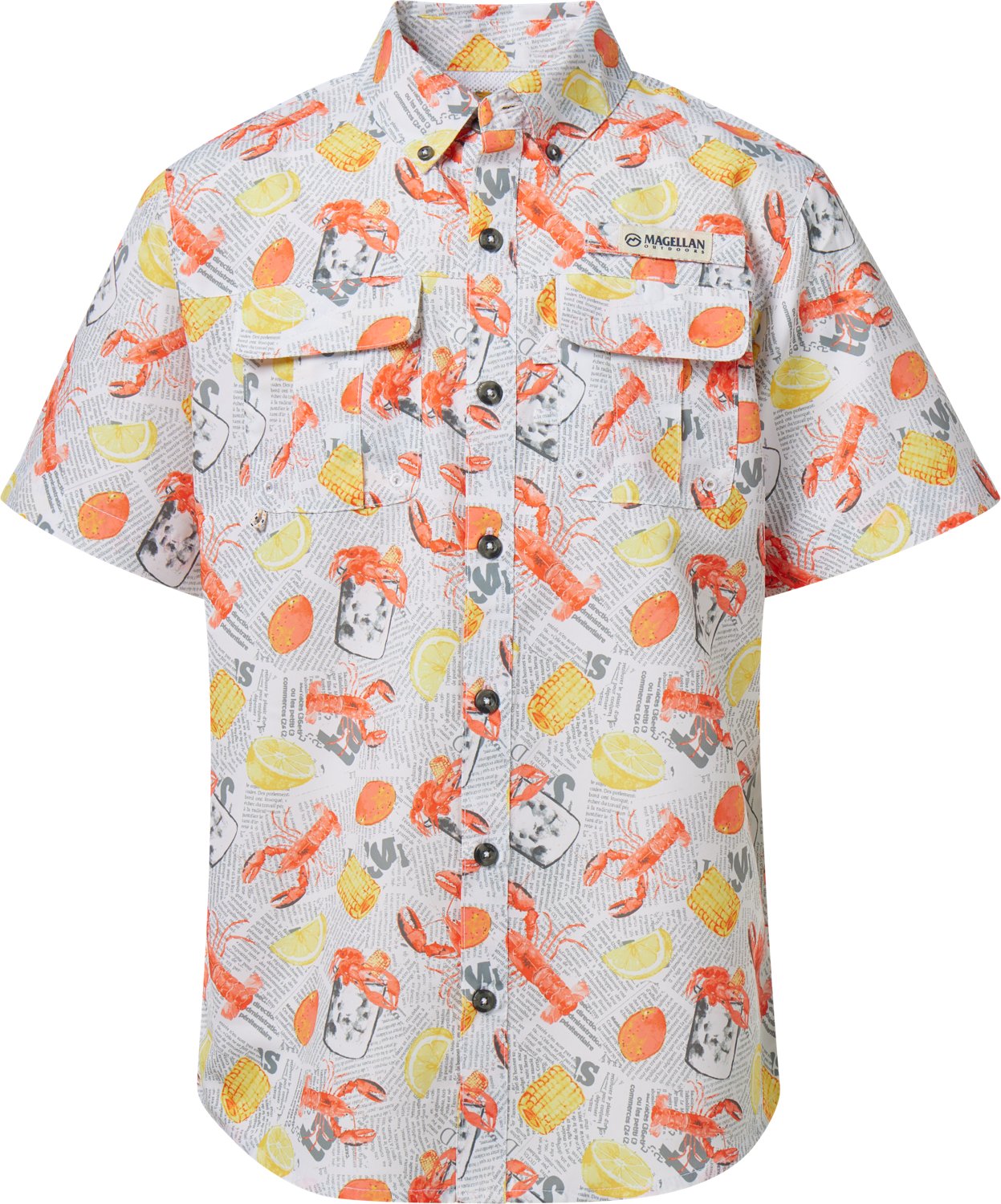 Magellan Outdoors Boys' Laguna Madre Crawfish Short Sleeve Fishing Shirt