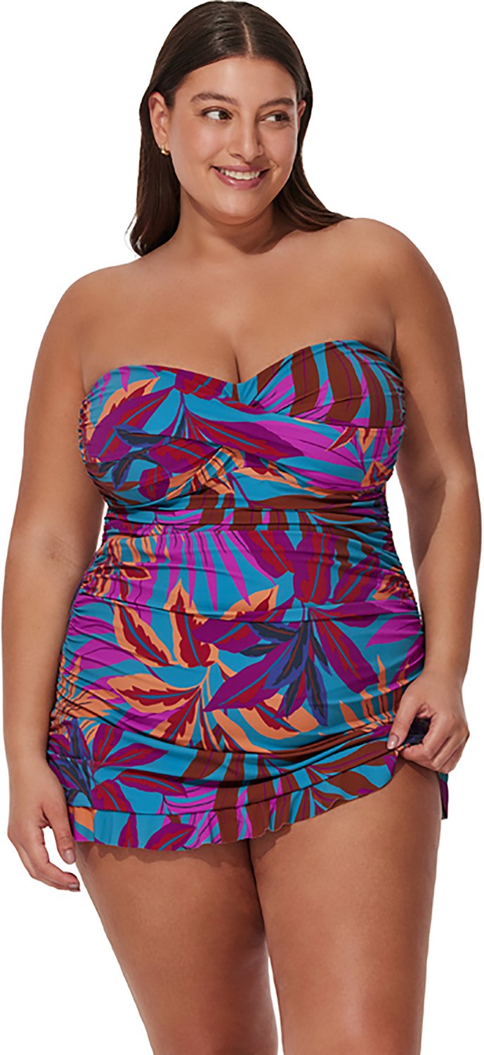Gottex Women's Plantopia Bandeau Plus Size Swimdress