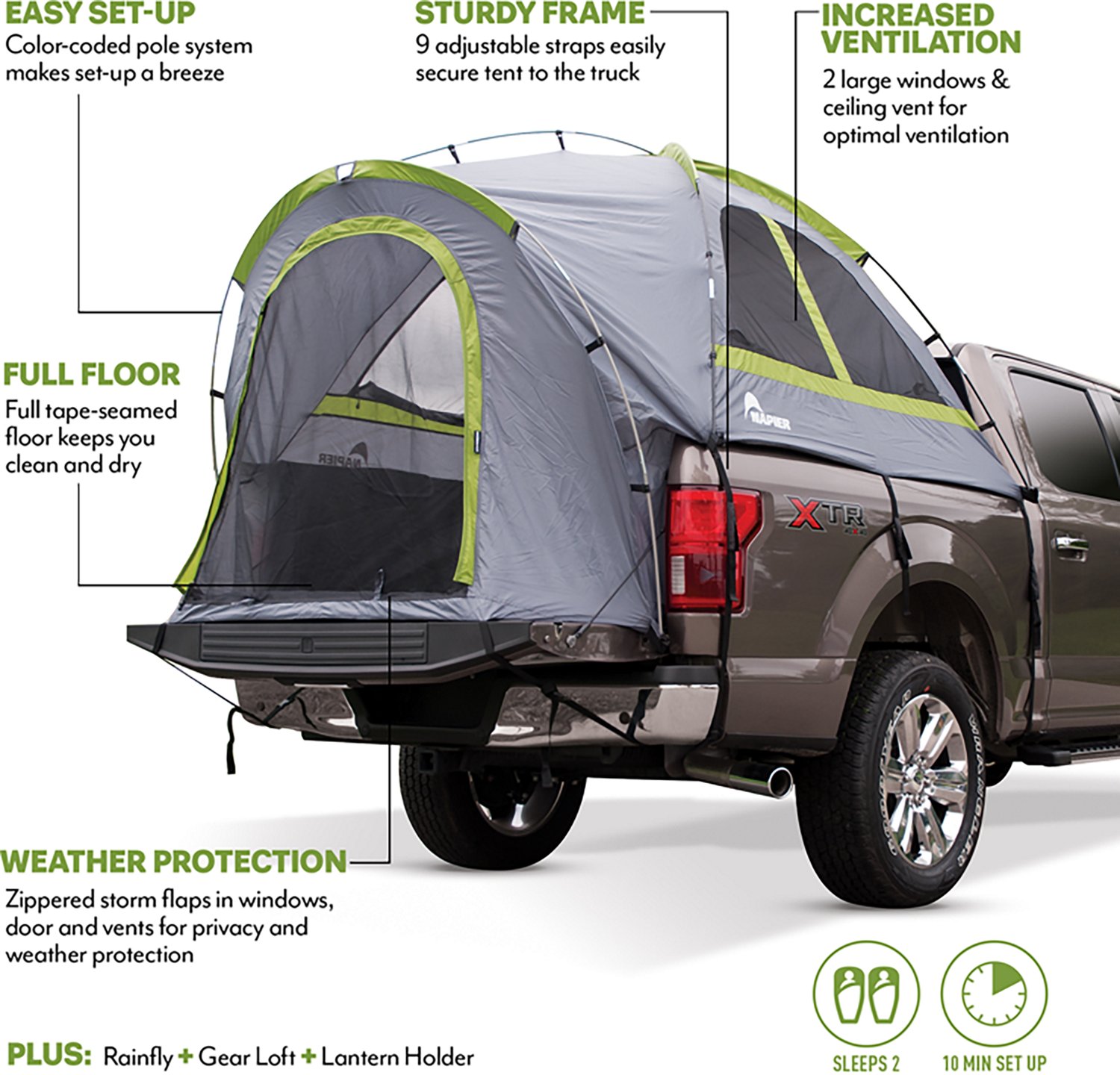 Napier Outdoors Backroadz 2-Person Compact Short Bed Truck Tent - view number 4