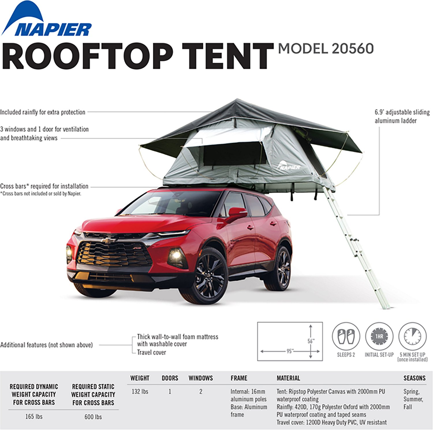 Napier Outdoors 2-Person Rooftop Tent - view number 2