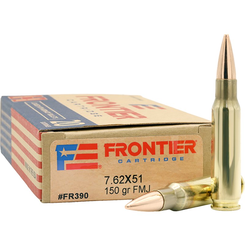 Frontier 7.62x51mm NATO 150-Grain FMJ Centerfire Ammunition - 20 Rounds