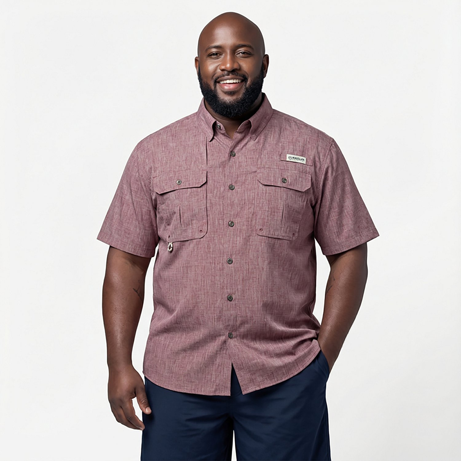 Magellan Outdoors Men's Aransas Pass Heather Short Sleeve Fishing Shirt - view number 2