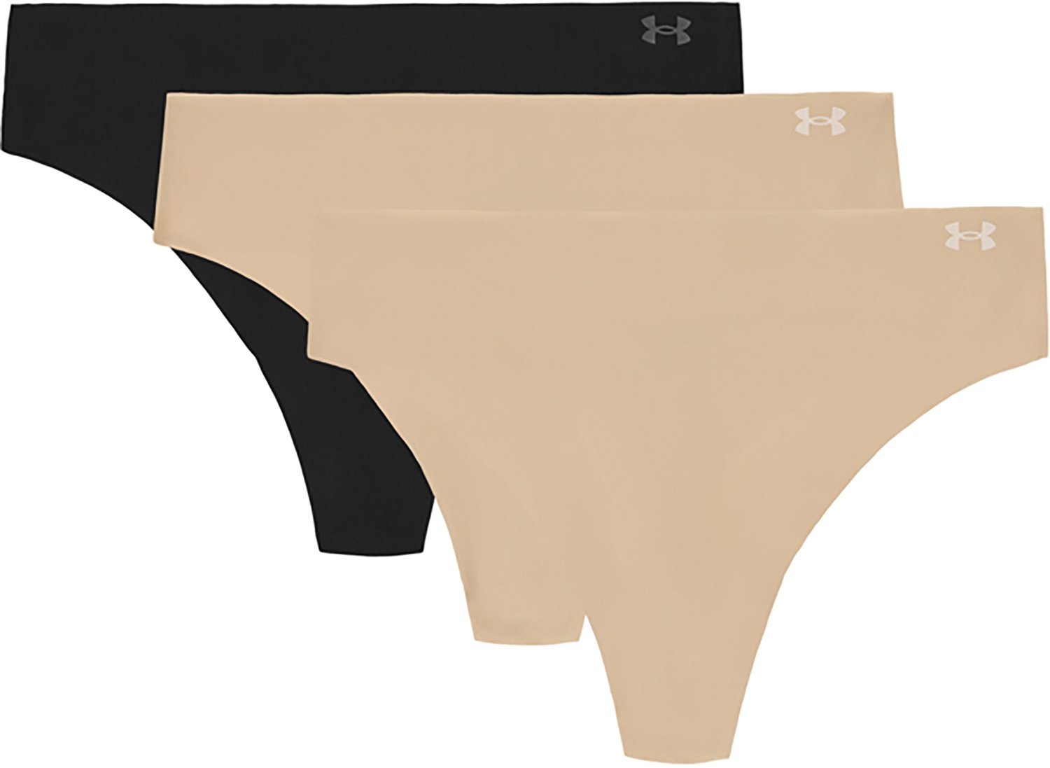 Under Armour Women's Pure Stretch No Show Thongs 3-Pack - view number 4