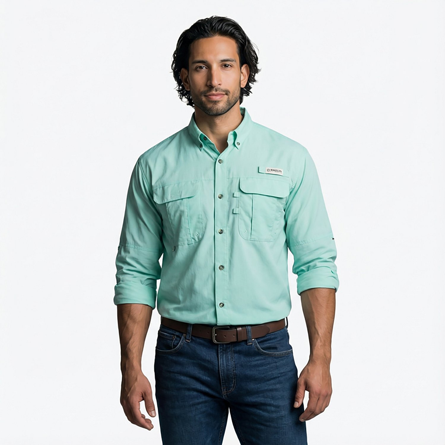 Magellan Outdoors Men's Laguna Madre Solid Long Sleeve Fishing Shirt - view number 2