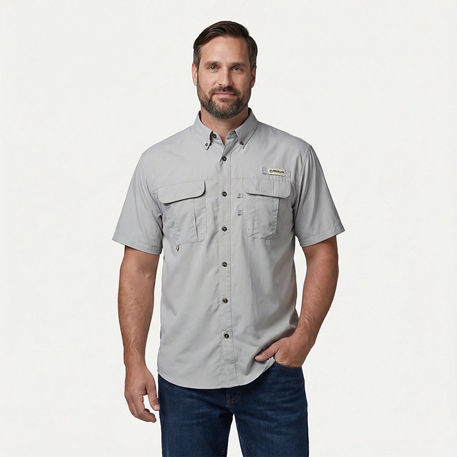 Magellan Outdoors Men's Laguna Madre Solid Short Sleeve Fishing Shirt - view number 2