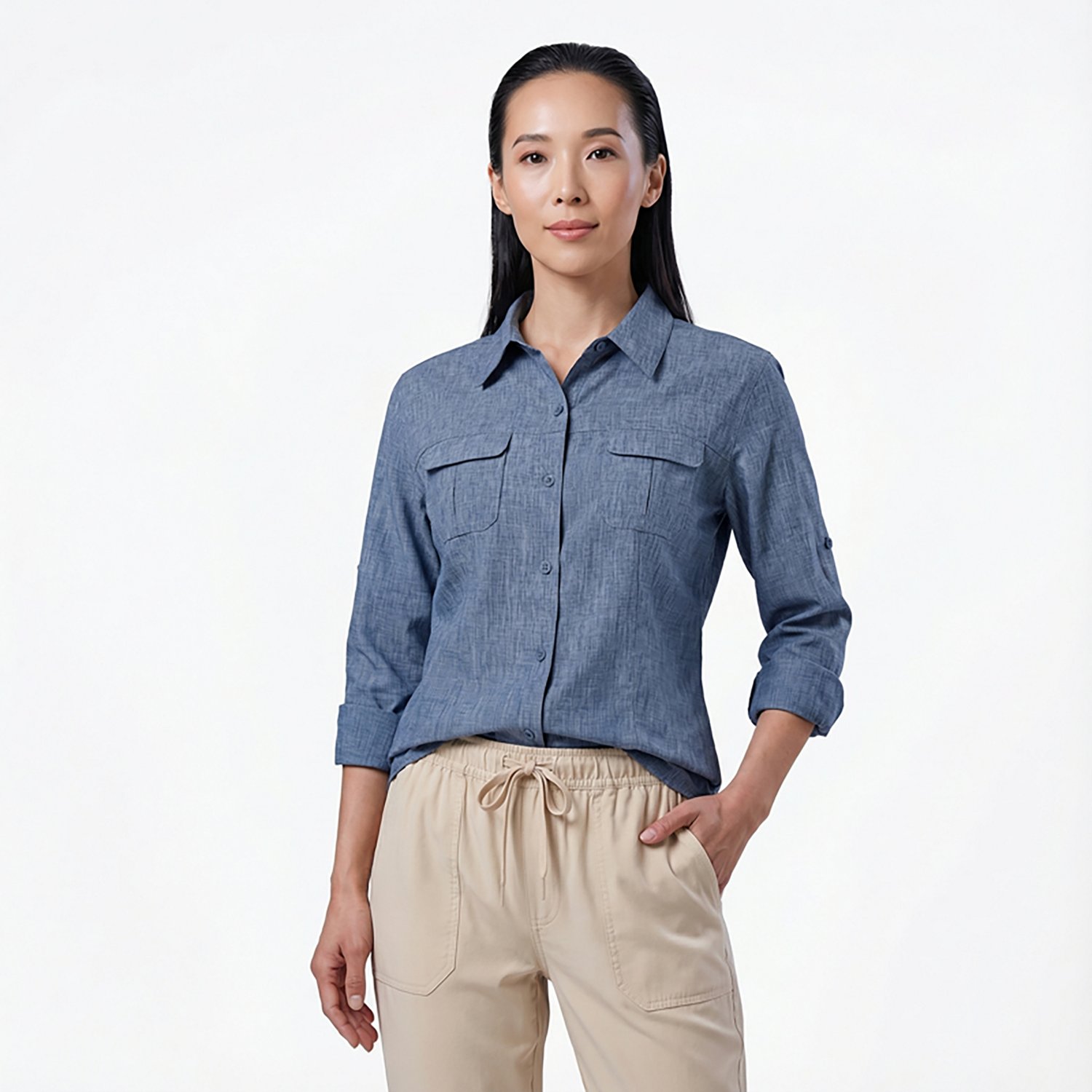 Magellan Outdoors Women's Aransas Pass Long Sleeve Shirt - view number 2