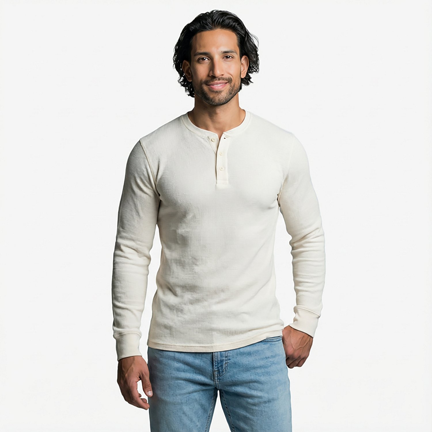 Magellan Outdoors Men's Base Camp Thermal Long Sleeve Henley Shirt                                                               - view number 2