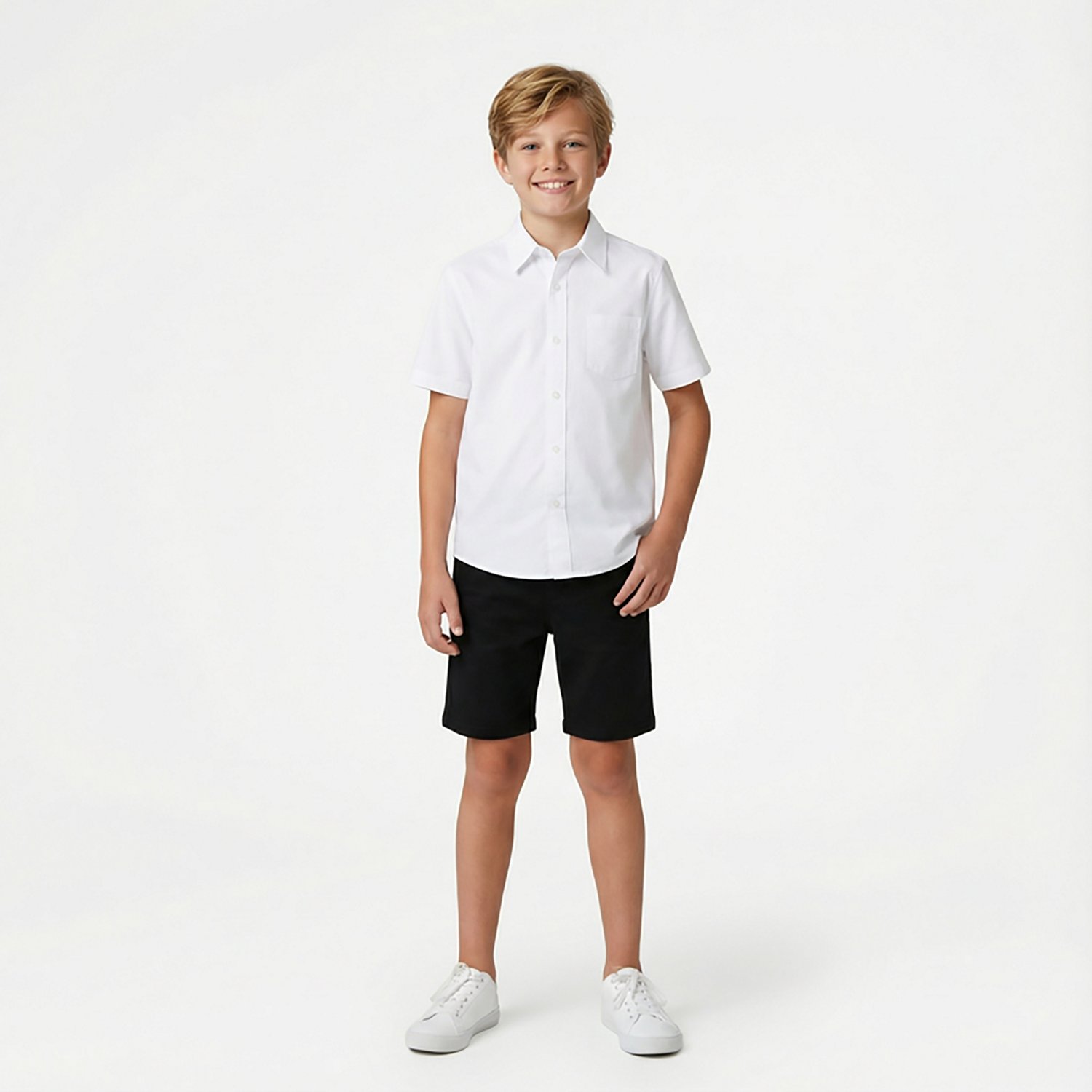 French Toast Boys' Short Sleeve Dress Shirt