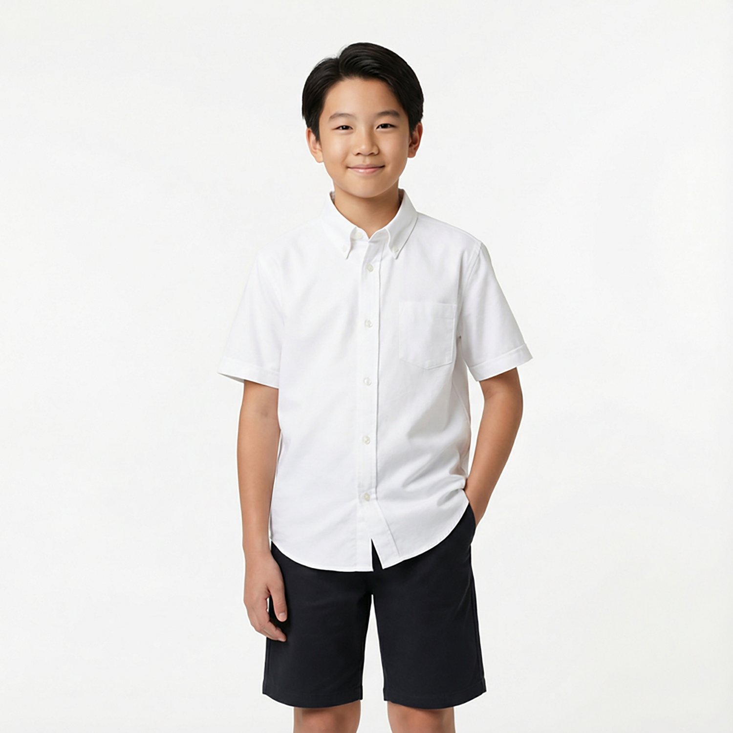 French Toast Boys' Short Sleeve Oxford Shirt - view number 2