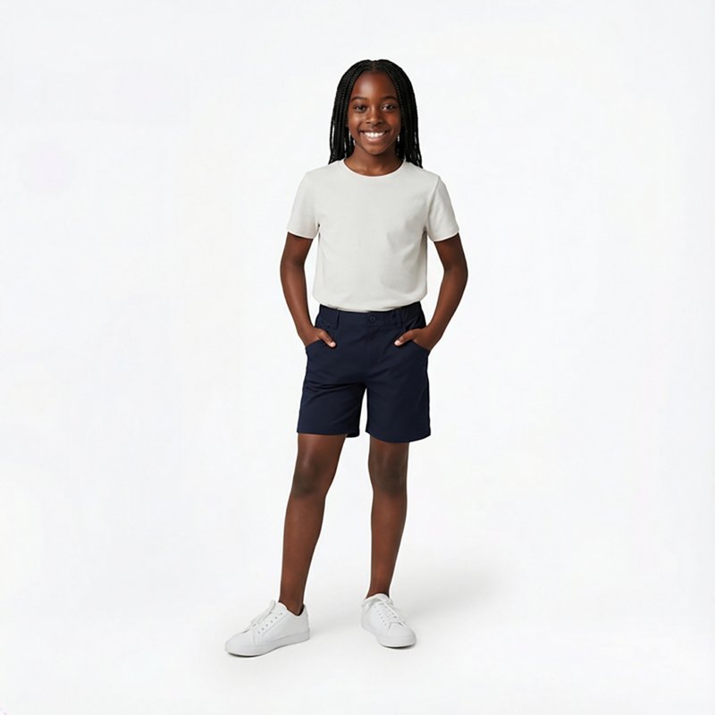 French Toast Little & Big Girls Pull-On Short, 6x, Blue