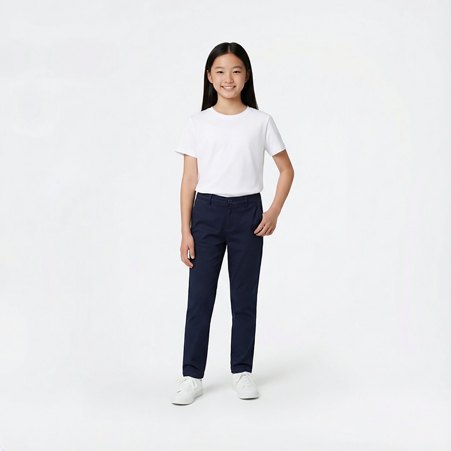 French Toast Girls' Skinny Stretch Twill Pant