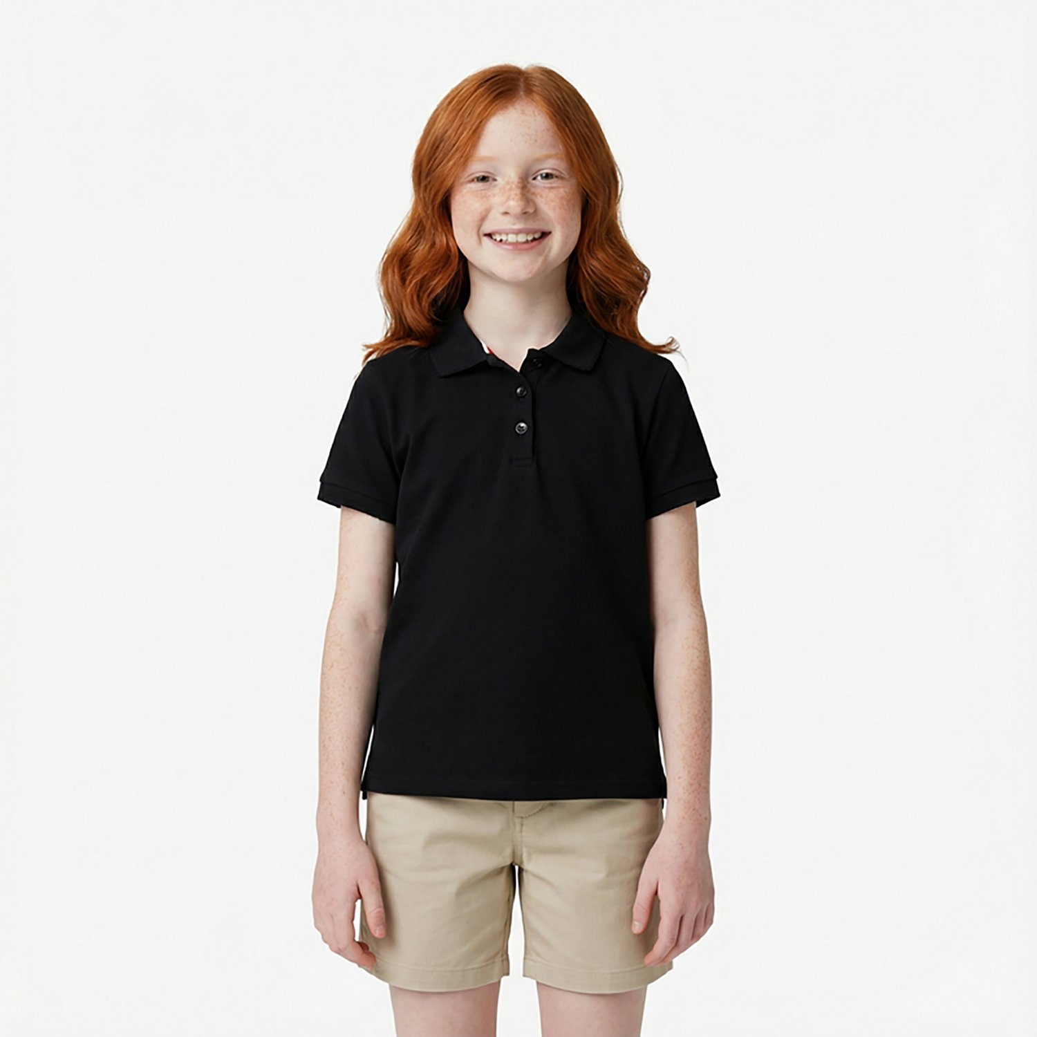 French Toast Girls' Polo Shirt with Picot Collar - view number 2